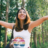 Kute Custom Spring Break Beach Palm Tree Sorority Tanktop