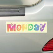 Kute Day of the Week Maandag Bumpersticker (Op auto)
