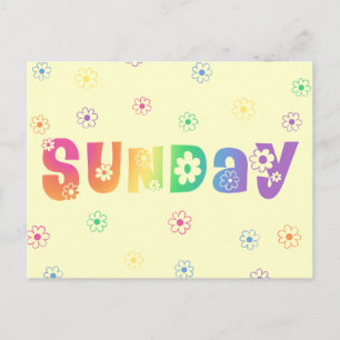 Kute Day of the Week Sunday Briefkaart