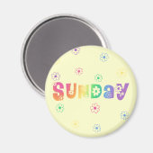 Kute Day of the Week Sunday Magneet (Voorkant / Achterkant)