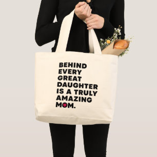 Kute Design Expression Text voor Moederdag Grote Tote Bag