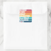 Kute Design Expression Text voor Moederdag Vierkante Sticker (Tas)