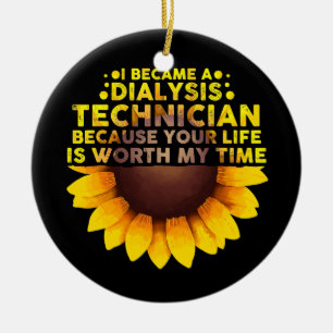 Kute dialyse-technicus voor mannen keramisch ornament