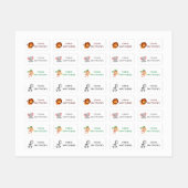 Kute dieren Aangepaste persoonlijke naam Kleding Labels (Vel)