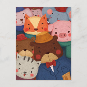 Kute dieren briefkaart