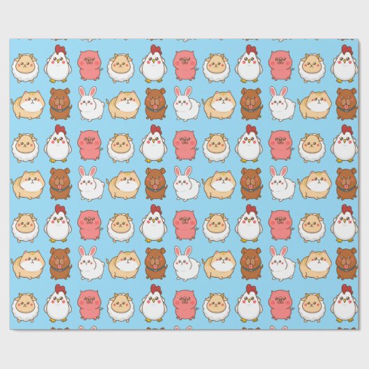 Kute dieren die papier verpakken (Vlak)