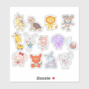 Kute dieren sticker