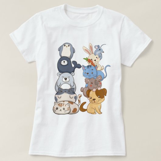 Kute dieren t-shirt (Design voorkant)