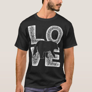 Kute Distress I Love Beer Idee for Dierenvrienden T-shirt