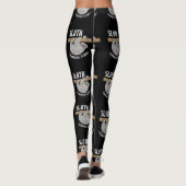 Kute Distsed Sleuf Running Team Leggings (Achterkant)