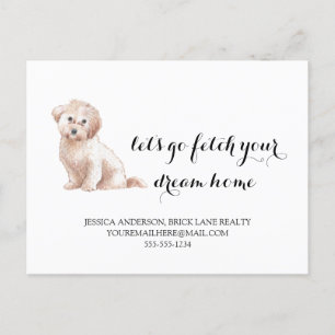 Kute Dog Real Estate Kopen Marketing   Briefkaart