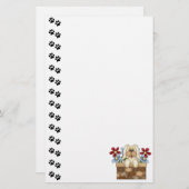 Kute Dog Stone Wall Stationery Briefpapier (Voorkant / Achterkant)