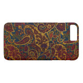 Kute donkerbruine paisleyvormig ontwerp Case-Mate iPhone case (Achterkant (Horizontaal))