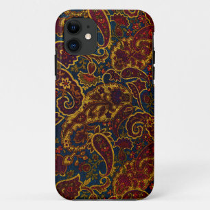 Kute donkerbruine paisleyvormig ontwerp iPhone 11 hoesje