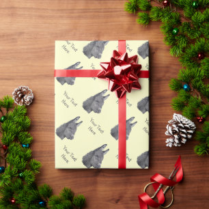 Kute donkey potlood tekenend monochrome realistisc cadeaupapier