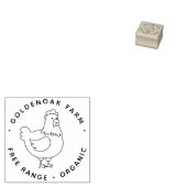Kute doodle Chicken Personalised Boerderij Fresh E Rubberstempel (Gestempeld)