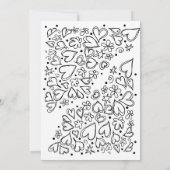 Kute doodle-cursus-partij kaart (Achterkant)