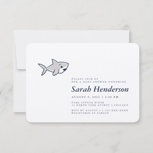 Kute door de hand getrokken uitnodiging tot het Ba (Voorkant)