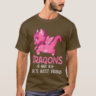 Kute dragons zijn een meisje met de beste vrienden t-shirt