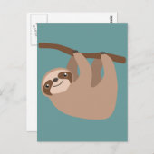 Kute drie-Toed sleuf Briefkaart (Voorkant / Achterkant)