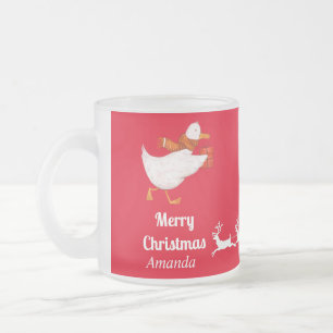 Kute duck kerst matglas koffiemok