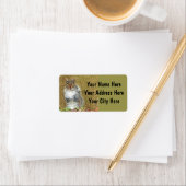 Kute eekhoornadreslabel etiket (Insitu)