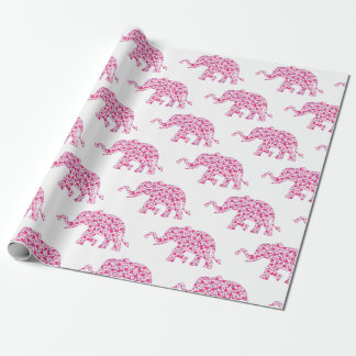 Kute elephants gemaakt van Little Pink Hearts Cadeaupapier