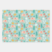 Kute Elephants Wrapping Paper Set van 3 (Voorkant)