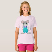 Kute en elegante kleine muis t-shirt (Voorkant volledig)