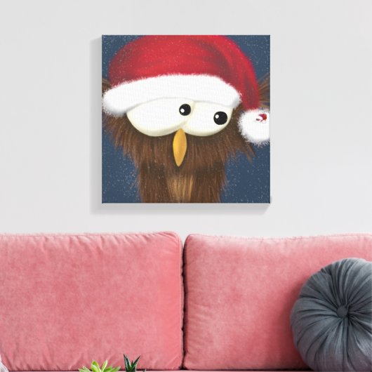 Kute en feestoowl canvas afdruk (Insitu (Woonkamer))