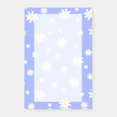 Kute en girale pastelblauw- en witte-daistiepatroo post-it® notes (Voorkant)