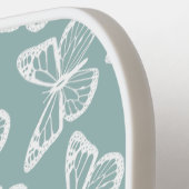 Kute en Girly Butterfly Sage Green Voeg Jouw naam  Pickleball Paddle (Links Detail)