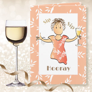 Kute en grappige Birthday Card voor haar Kaart