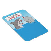 Kute en grappige haai en Manatee Claus Magneet (Rechterzijde)