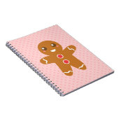 Kute en Happy Kerstontbijt roze Notitieboek (Rechterzijde)