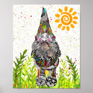 Kute en kleurrijk gnoomPoster - "8x10" Poster