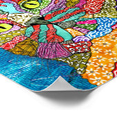 Kute en kleurrijke Abstracte kat Poster (Hoek)