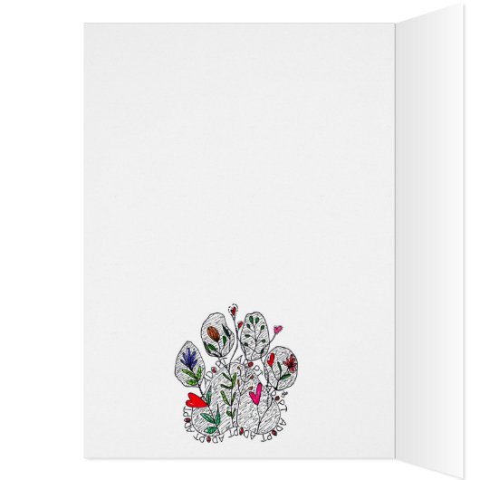 Kute en kleurrijke adopteer het Wenskaart Paw Prin (Binnen (Links))