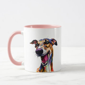 Kute en kleurrijke Galgo Portret Mok