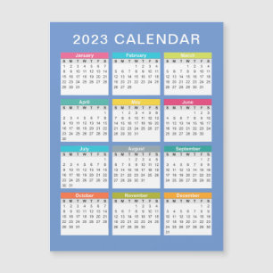 Kute en kleurrijke kalender 2023   Magnetische kaa