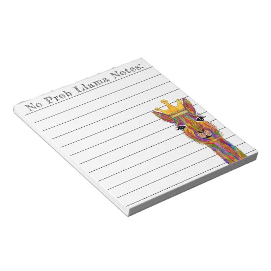 Kute en kleurrijke Llama Alpaca-notebooks Notitieblok (Schuin)