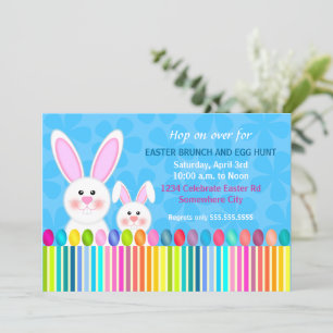 Kute en kleurrijke paasbunny kaart