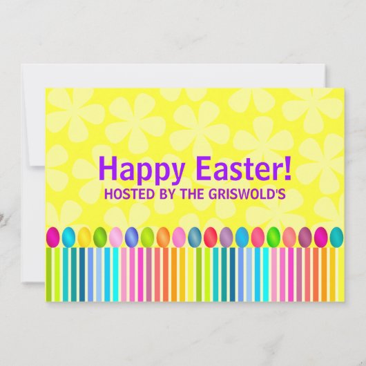 Kute en kleurrijke paasbunny kaart (Achterkant)