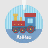 Kute en kleurrijke trein voor jongens ornament (achterkant)