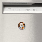 Kute en kutsmaffe maltese puppy viert Halloween Magneet (Insitu (Vaatwasser))