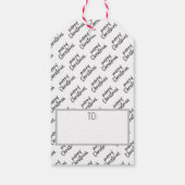 Kute en moderne kerstboom, speciaal aangepast cadeaulabel (Achterkant)