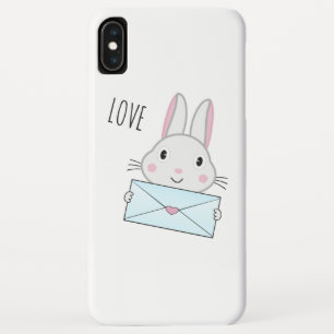 Kute en mooie Bunny holding Love Letter iPhone XS Max Hoesje