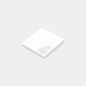 Kute en mooie Bunny holding Love Letter Post-it® Notes (Schuin)