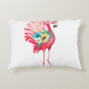 Kute en mooie roze flamingo mexican vogel met accent kussen