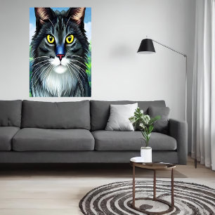Kute en schattige kat AI Art Poster
